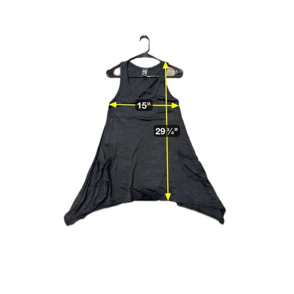 Freeloader Black Asymmetrical Tank Top Pockets Small Sheer Lightweight Sz Small - Picture 7 of 9